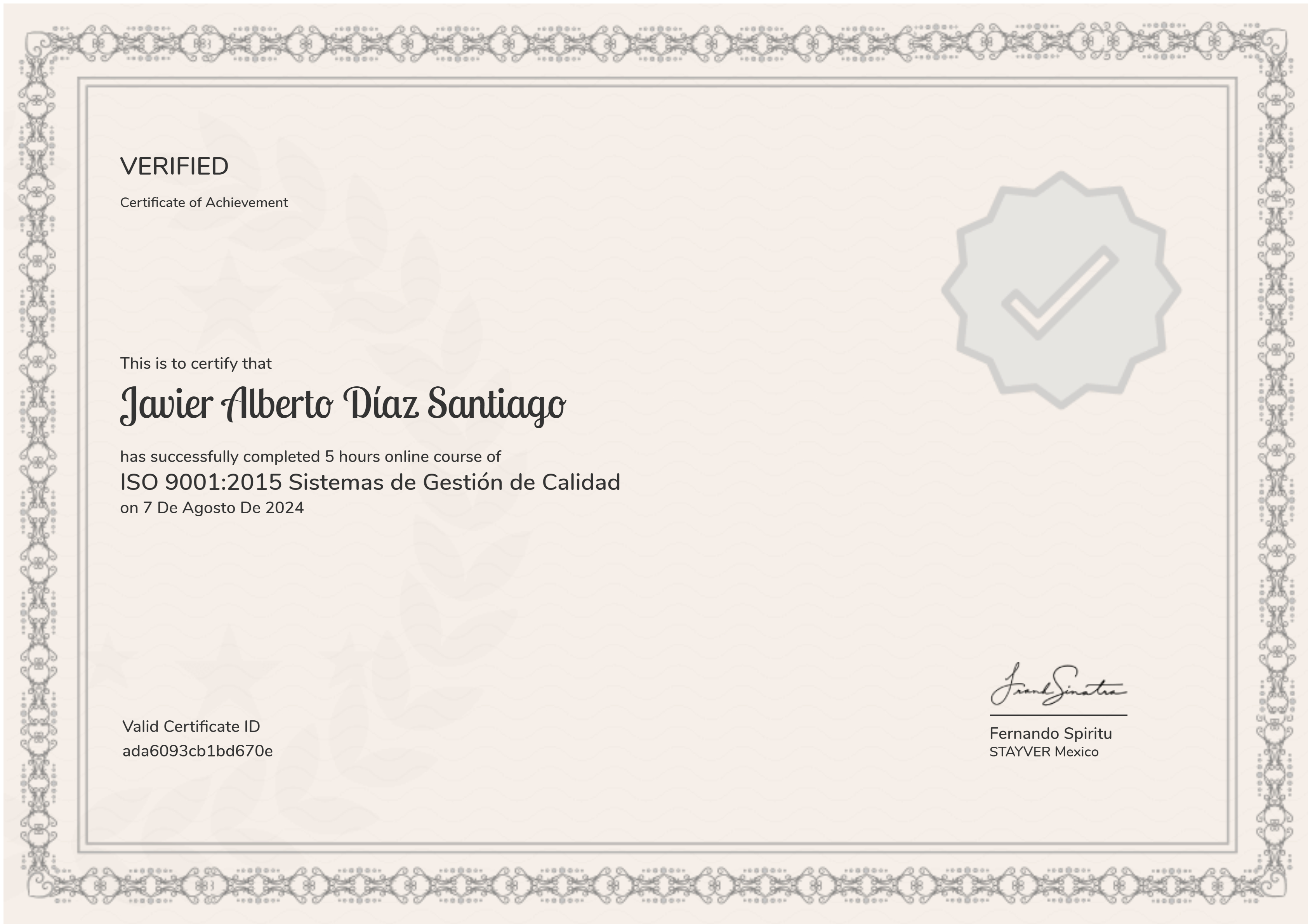 ISO 9001:2015 Sistemas de Gestión de Calidad